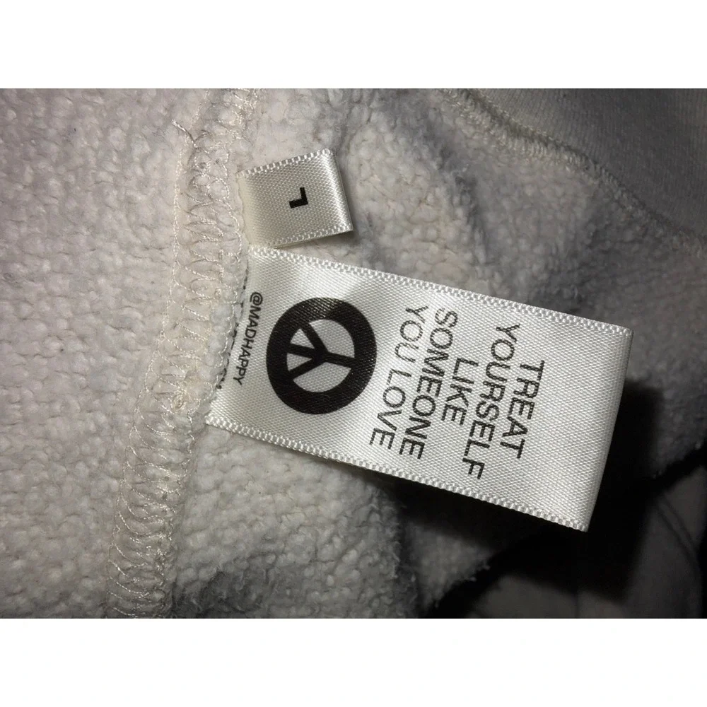 Madhappy Mens Heritage Crewneck Sweatshirt Heather‎ Grey Embroidered Logo Large